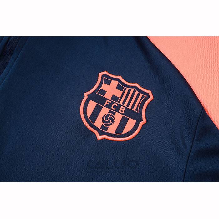 Tuta da Track di Felpa FC Barcellona Bambino 2025-2026 Blu Arancione